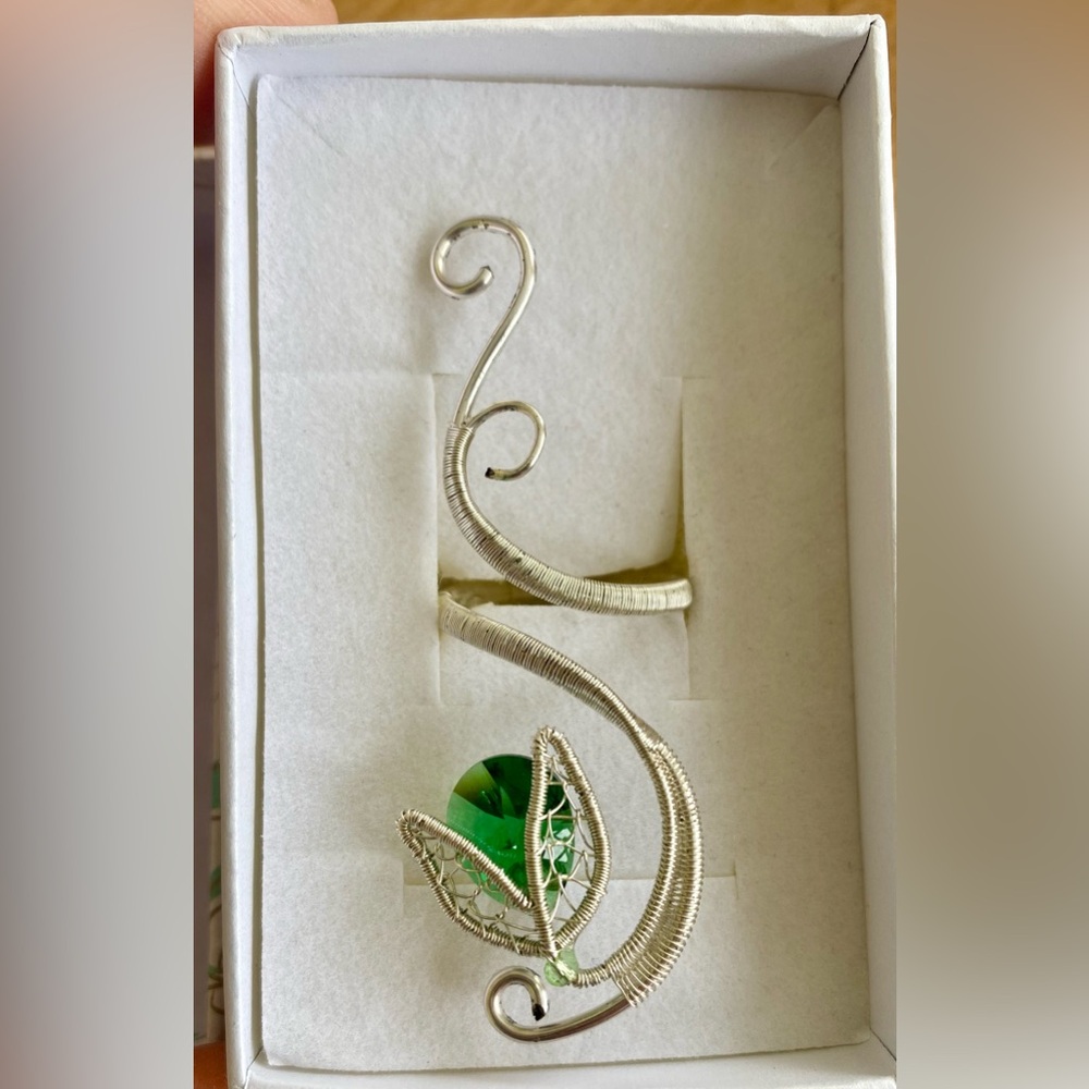 Elegant Elven Leaf Ring (handmade)